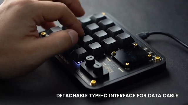 Amazon.com: NLOFIN Double Knob Custom Macro Pad Programmable