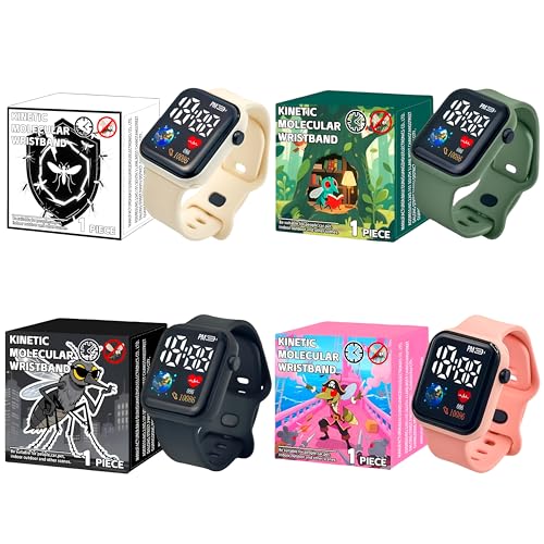 Pulsera Antimosquitos Ultrasónica Molecular Cinética Reloj Antimosquitos Repelente Sin Químicos, Impermeable Protección Interior Exterior para Adultos y Niños Tecnologia Kinetic Molecular (Verde)