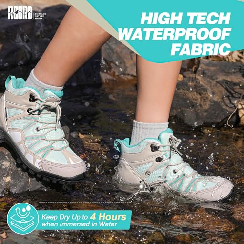R CORD Womens Hiking Boots Waterproof Hiking Boots Womens Non-Slip Lightweight Outdoor Hiking Shoes Trekking Camping Trail Outdoor3