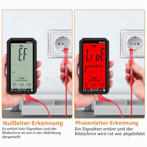 Neoteck Digital Multimeter 6000 Counts True RMS LCD Großbildschirm Multimeter Spannung Voltmeter...
