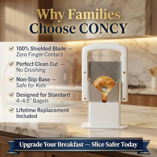 Adaptive Bagel Slicer for Seniors & Limited Mobility – Easy Grip Safety Cutter for Steady Hands – One-Handed Kitchen Aid for Tremors & Weak Grip by Concy - Used condition - Image 9