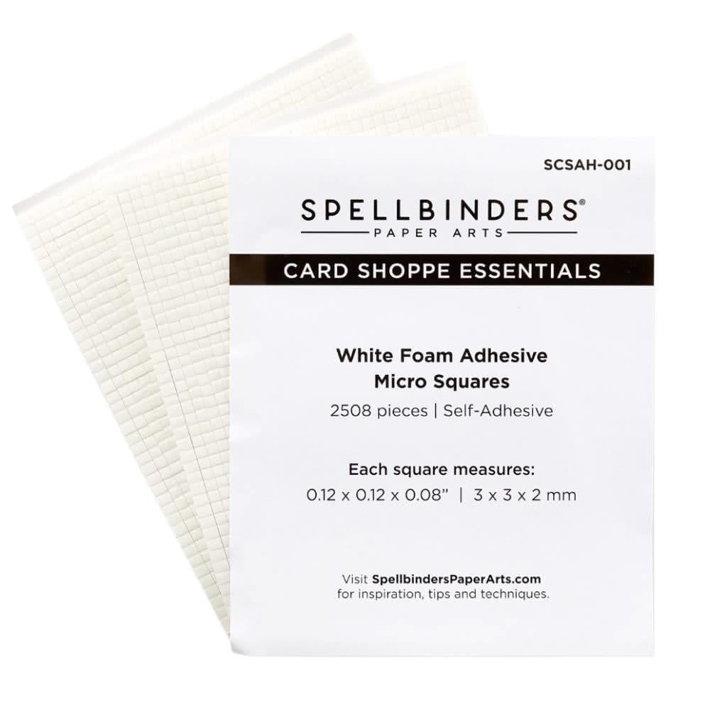 Spellbinders White Foam Adhesive Squares - Micro, 0.12 x 0.12 x 0.08 in.