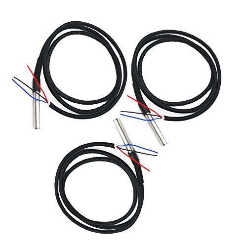 Sensores de temperatura digitales a prueba de agua con cable de resistencia térmica para Arduino / Refrigeración del auto DS18b20 - 3 piezas