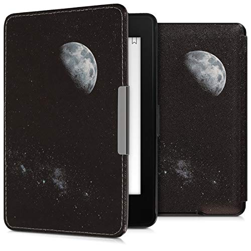 kwmobile Carcasa Compatible con Amazon Kindle Paperwhite - Funda para Libro electrónico con Solapa - Luna