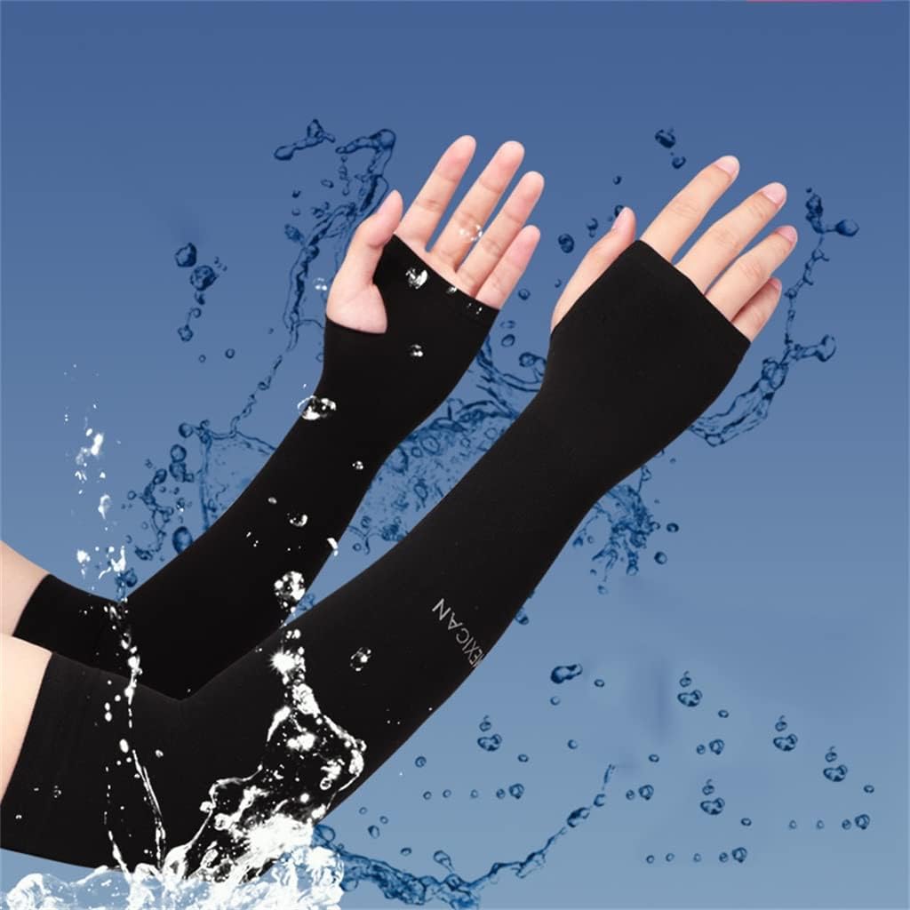 HBJWOV 2 Pairs of Cool Sleeves Men's and Women's Ice Silk Hand Sleeves Arm Sleeves Arm Sleeves(E)