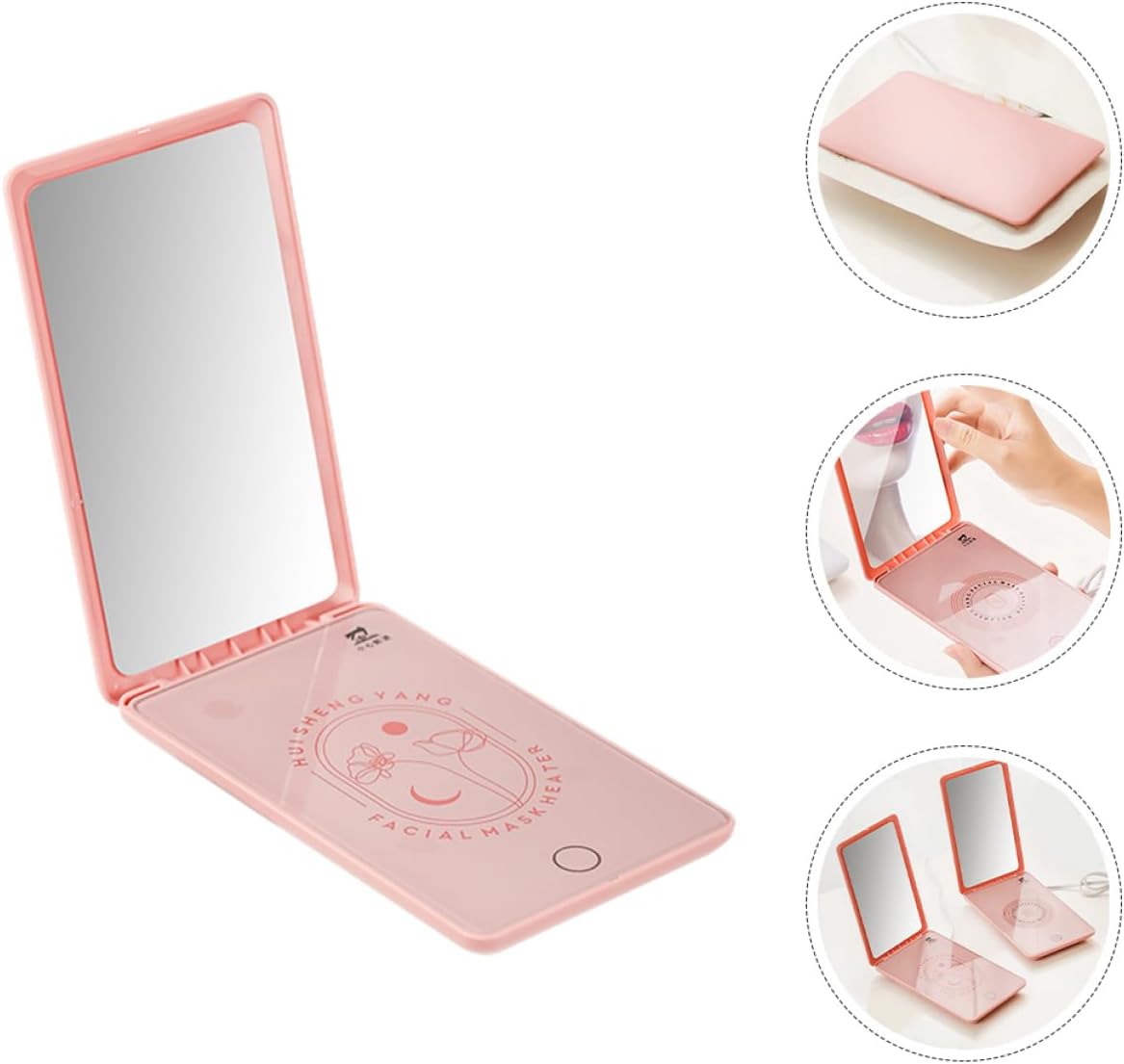 FRCOLOR Facial Mask Heater Mirror Portable USB Face Mask Warmer for Home Use 1 Piece Makeup Companion