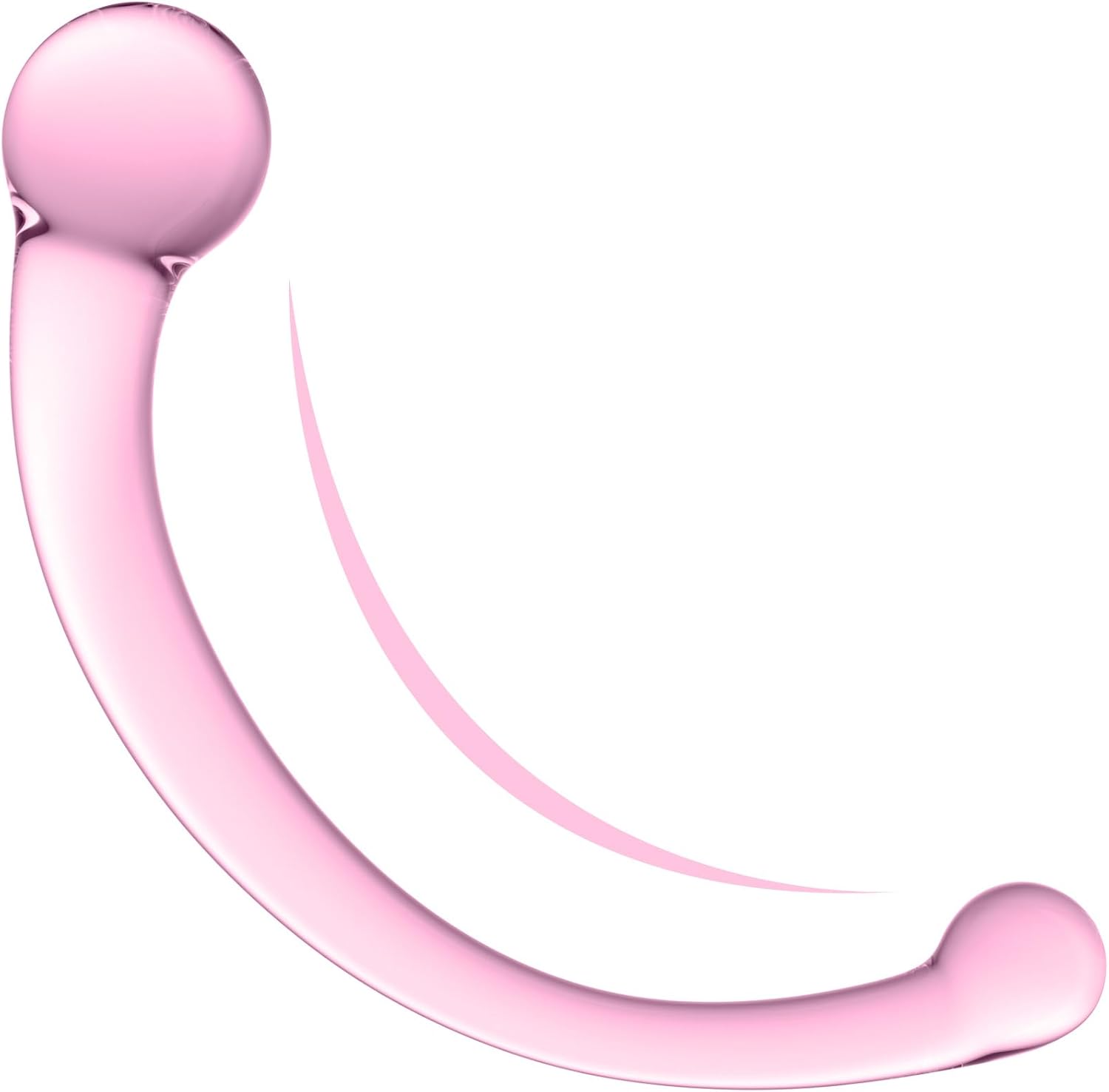 Prostate Massager Glass Pure Wand Anal Toys - Double Ended Glass Dildo - 8.3 Inch Anal Hook G Spot Stimulator for Men Women - Anal Prostate Wand