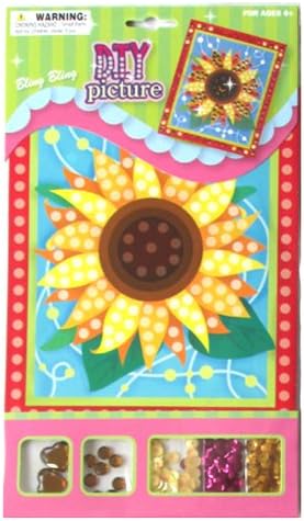 Kit W/Gems & Sequins Flower Design 8" x 6.625"