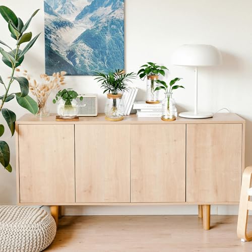 Anboliwb 6 Pcs Plants Propagation Stations Glass Planter Terrariums with Wooden Lid and Bamboo Stand Desktop Propagation Vases Jars for Plant Growing Hydroponic Home Office Tabletop Garden Decoration by Anboliwb - Image 6