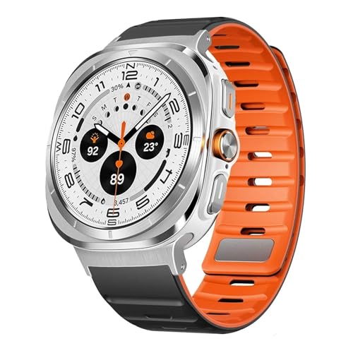 Bracelet pour Samsung Galaxy Watch Ultra 47mm en silicone souple réglable et anti-irritation