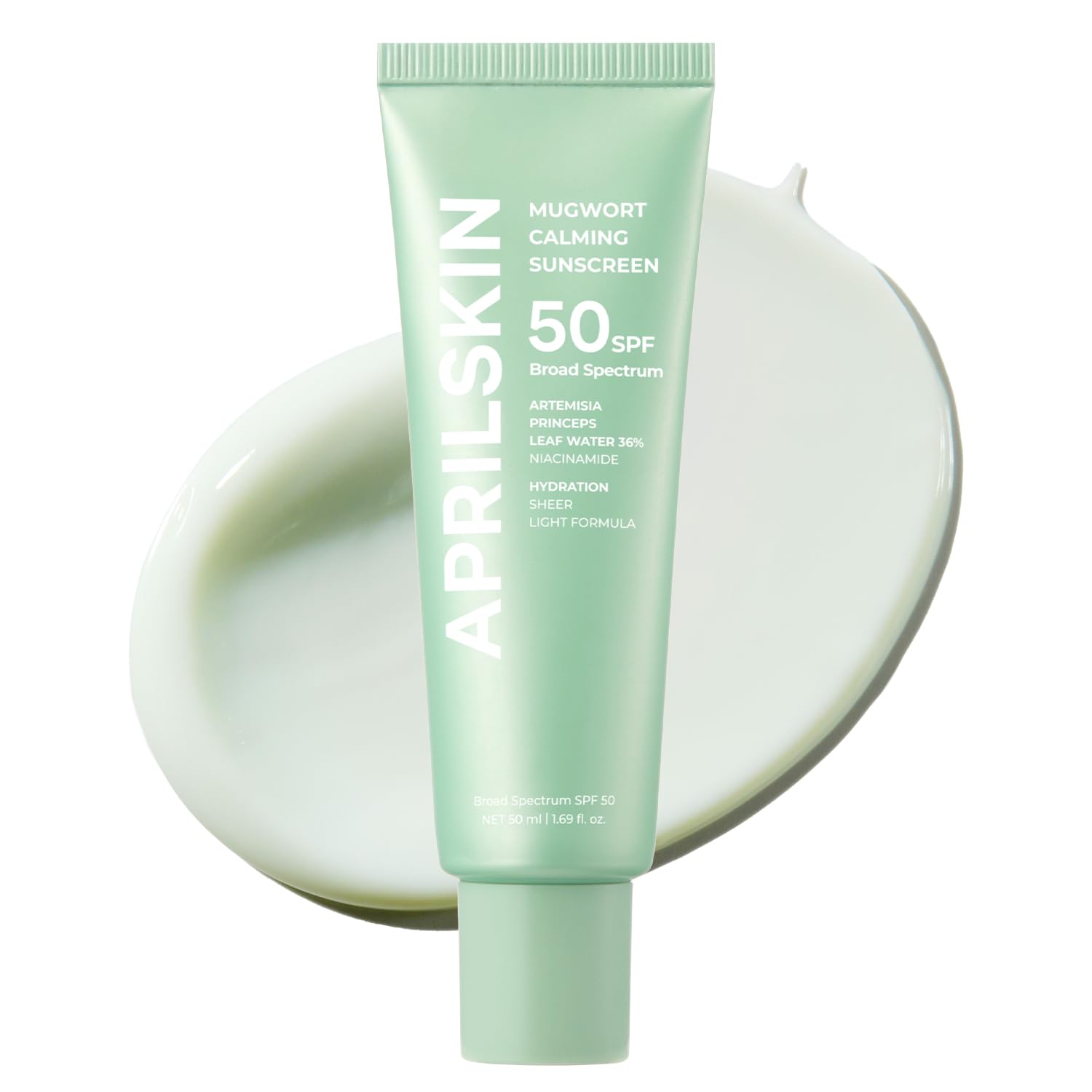 APRILSKIN Mugwort Calming Sunscreen - SPF50 Light Sun Serum 1.69 fl oz