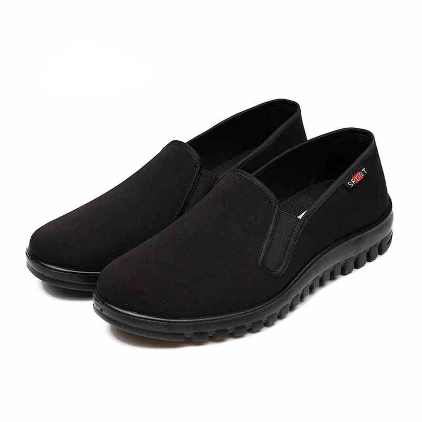 Yummsion Unisex Black Chinese Traditional Martial Arts Shoes,Old Beijing Cloth Shoes,Cotton Sole Canvas Shoes,,Breathable,Slip On Breathable,For Men Women Martial Art Kung Fu Tai Chi Shoes,