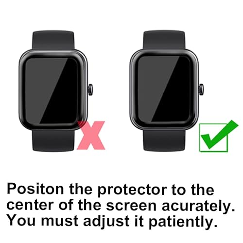 Smaate 3DFC1P72 Compatible With Grv Fc1 1.83 Inch Smartwatch, 3D Screen Protectors, 3 Piece, Full Coverage, Anti-Shatter thumb #6