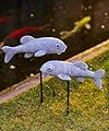 Acgarten Outdoor Koi Fish Statues 2Pack: Garden Sculpture Ornaments Pond Decor for Yard Lawn Patio Porch Outside Decorative Gifts for Grandma Women Mom