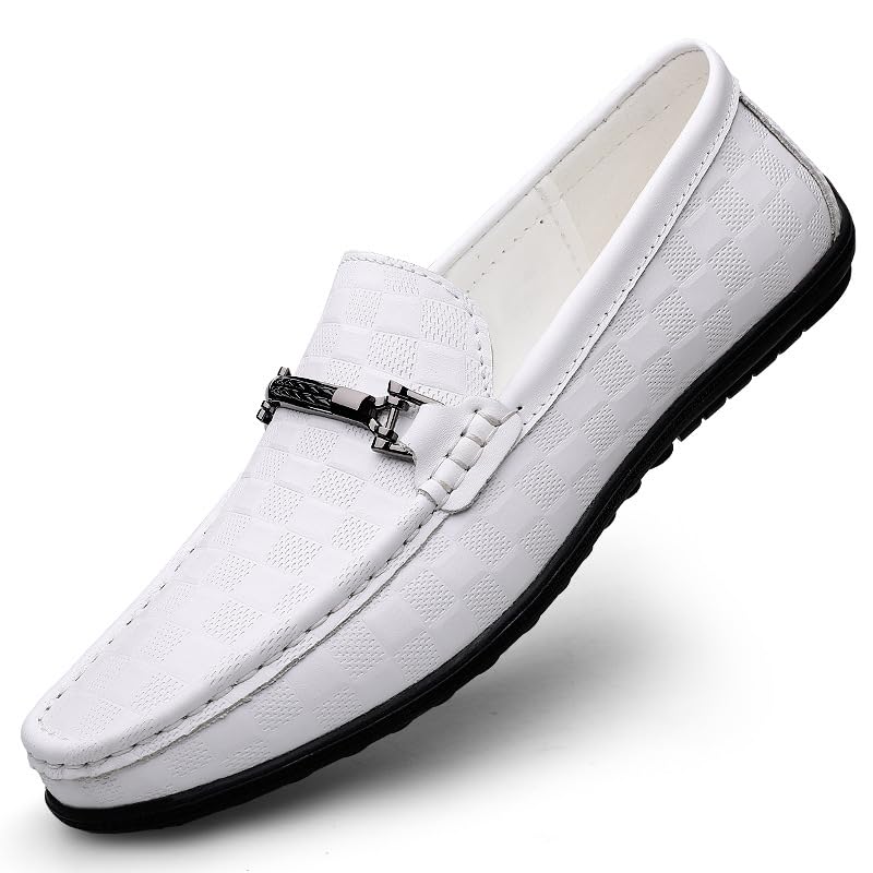 Men's Genuine Leather Loafers Slip-On Driving Moccasins Casual Comfort Soft Breathable Spring Summer Flats