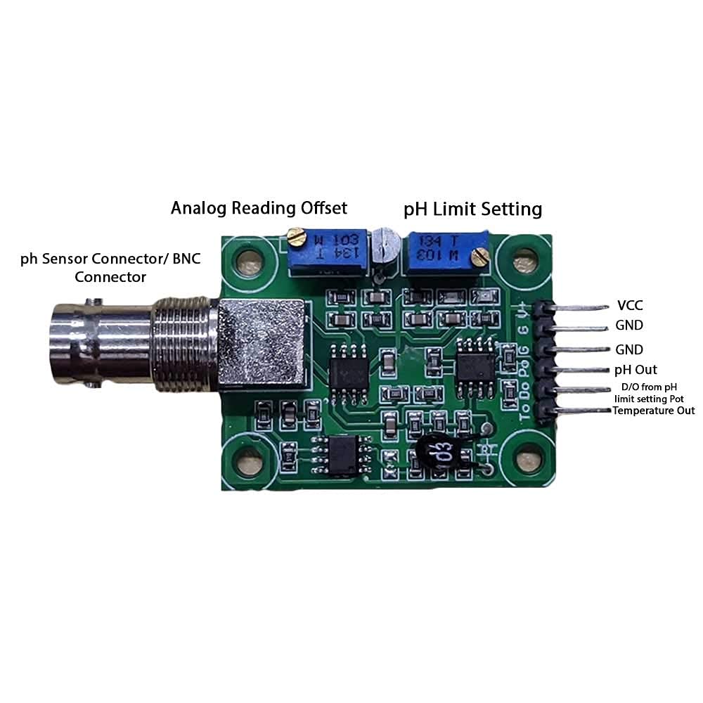 Techtonics PH Sensor Module with PH Electrode Probe BNC compatible with Arduino, AVR, PIC 2