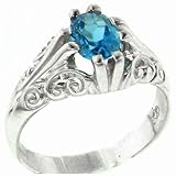  Anillo de Hombre de Plata de ley 925/1000 con Topacio 1.55 quilates - Talla 12.5 - Otros Tallas disponibles