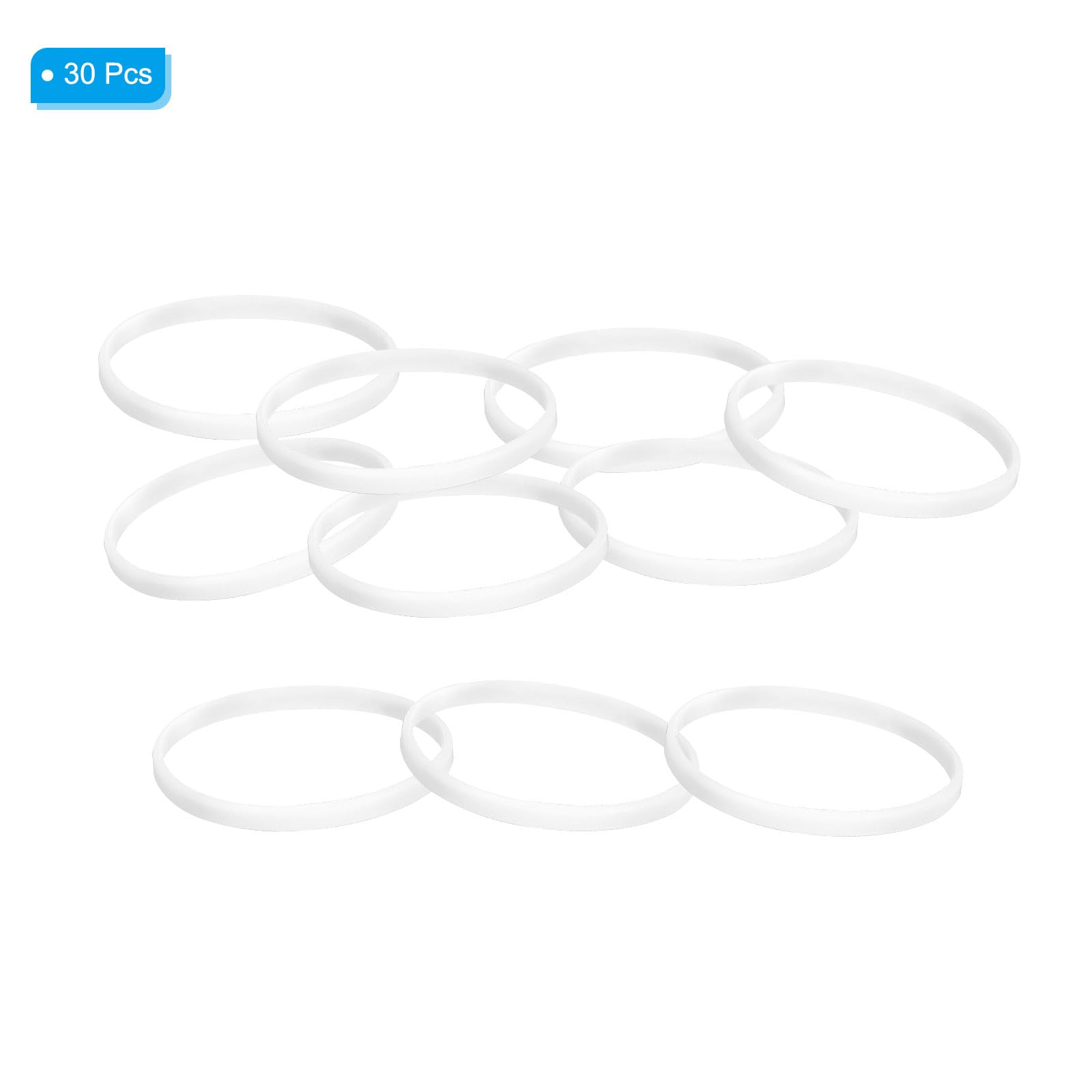 PATIKIL Silicone Bracciali, 30pz Colorati Gomma Bracciali bianco Elastici Sport Fasce per Adulti Adolescenti Sport Squadra Giochi, Verde
