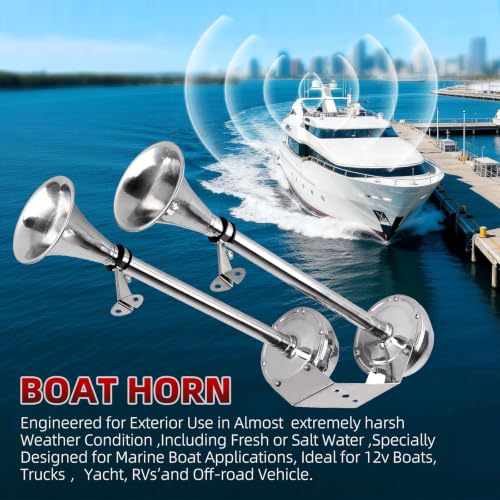 CENZHIWEN 12V Waterproof Marine Boat Horn,304 Stainless Steel Electric Horn by cenzhiwen - Used condition - Image 3