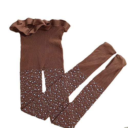 DSORVICD Toddler Little Girl Fishnet Tights Sparkle Rhinestone Tight Mesh Stocking Leggings Hollow Out Pantyhose