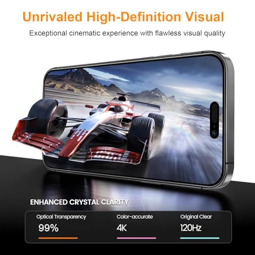 Image of OneFish Privacy Screen Protector for iPhone 17 Pro, Full Edge Coverage 6.3 inch 17 Pro Scratch Resistant, Bubble Free, Easy Installation, Auto Dust-Elimination, 2 Pack