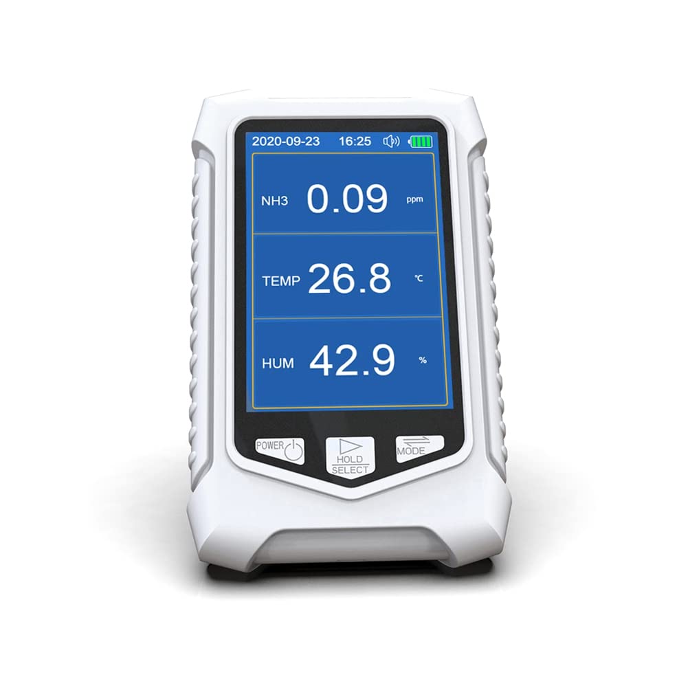 MARKELL Monitor de Calidad del Aire, Medidor de Prueba de AmoníAco LCD de 3,5 Pulgadas NH3 Probador de ConcentracióN Detector de AmoníAco Dispositivo de Alarma de AmoníAco