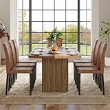 Rejeke Juego de mesa de comedor para 8 personas, ideal