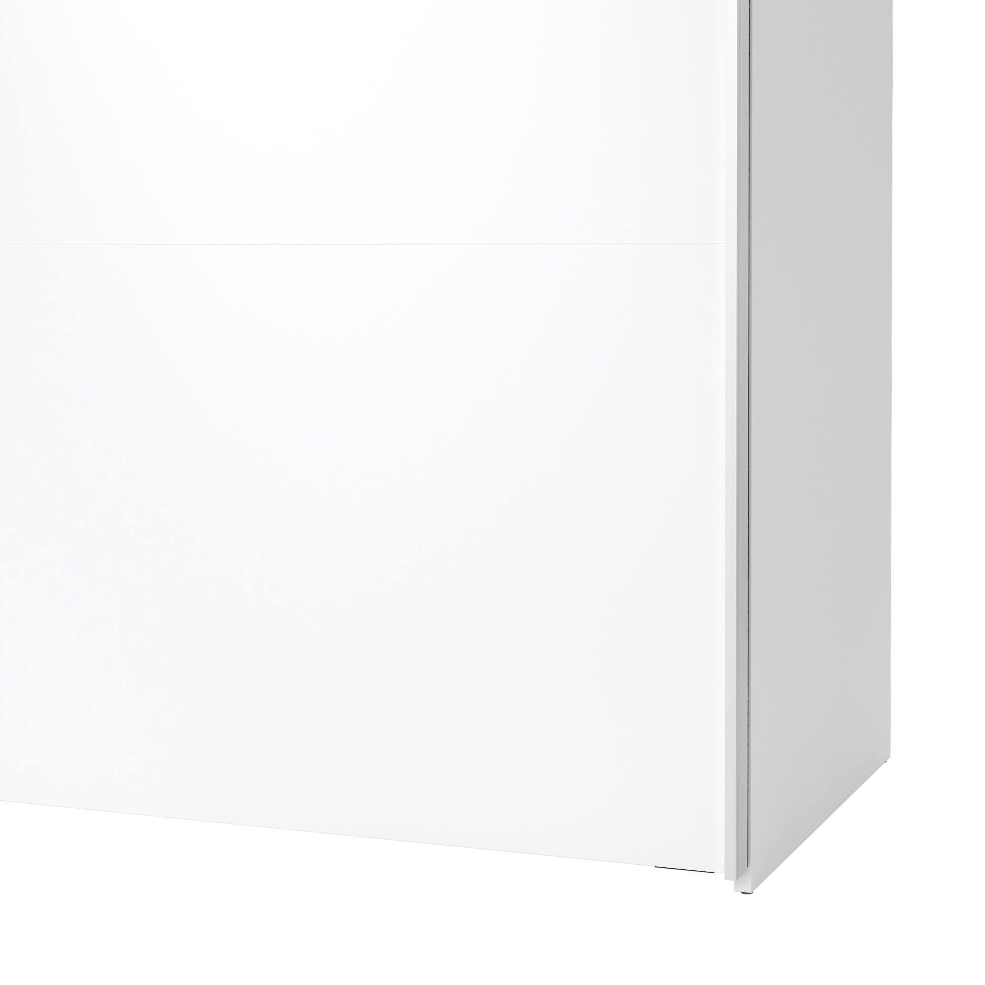 Dmora - Kleiderschrank 2 Türen Elina, Schlafzimmermöbel, Schrank, Garderobe, 182x61 h220 cm, Weiß