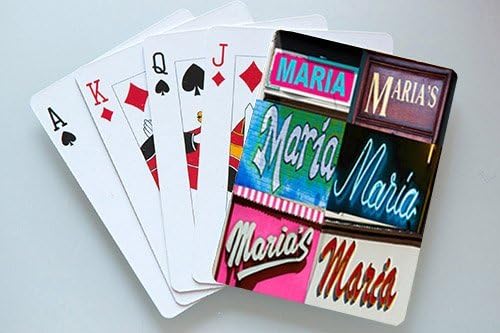MARIA Personalized Playing Cards featuring photos of actual signs