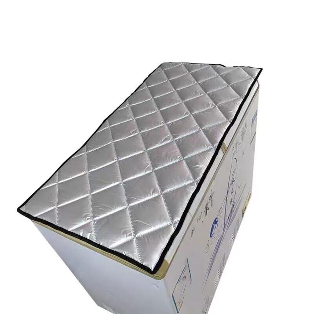 WJJKJH Quilted Ice Maker Insulation Cover, Silver Thermal Ice Bin Door Curtain, Dustproof Cold Retention Mat for Commercial Ice Machine(80x200cm)