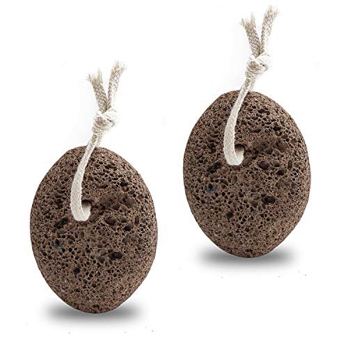 IMMODIA Set of 2 Natural Lava Exfoliating Pumice Stone Remove Dead Skin Pedicure Skin Care Product for Dry Dead Hard Foot Hands Face Body Cracked Heel