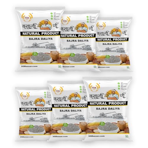 Image of Vasani G Bajra Dalia | Pearl Millet Porridge | Bulrush /Cattail | Bajri /Sajjalu /Sajje /Kambu | Whole Grain Daliya - 3kg