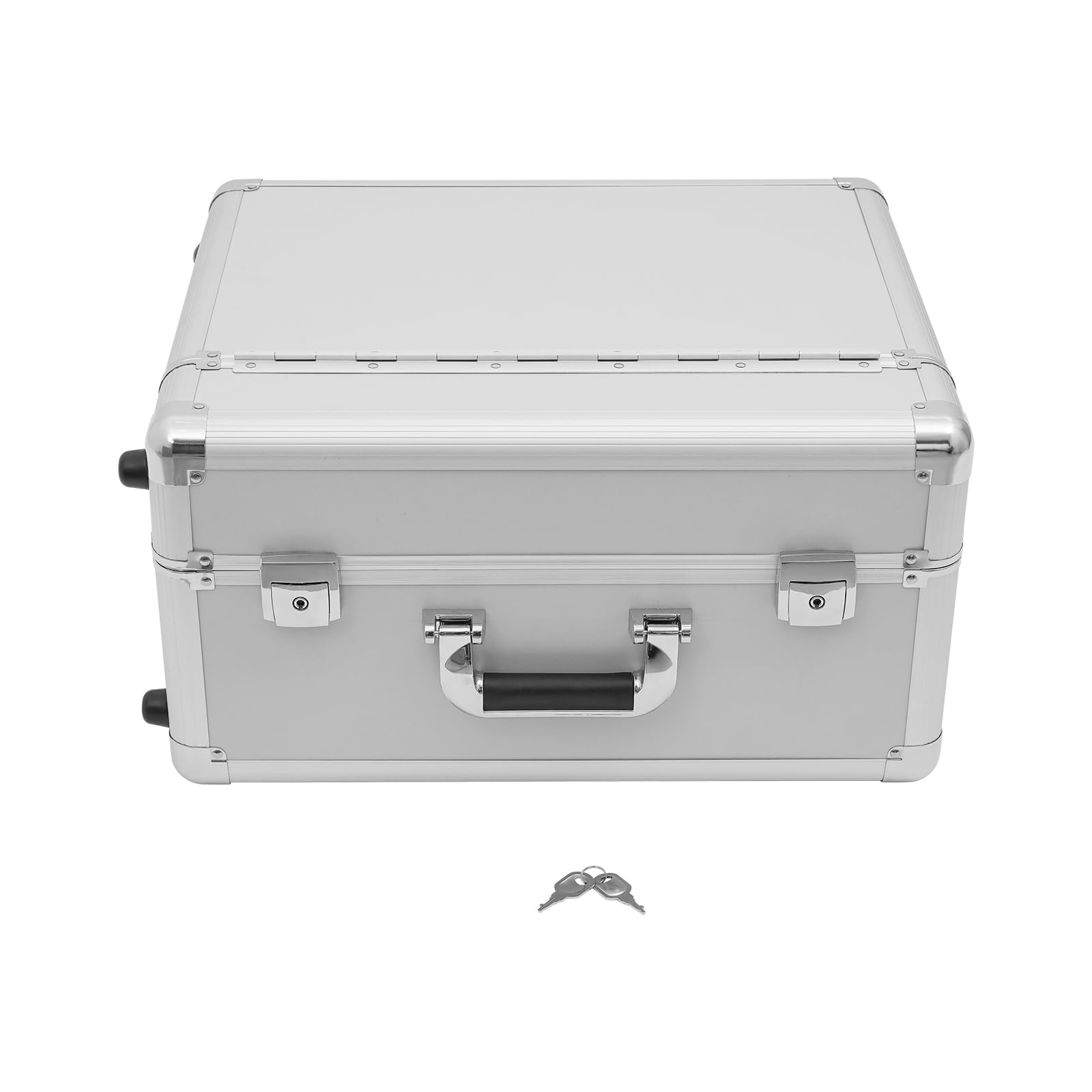 Valigetta da pilota, arrotolabile, 39 x 24 x 48 cm, con asta telescopica e scomparto rimovibile per laptop, in alluminio, per viaggi d'affari e ufficio