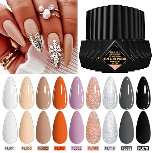 Set de esmaltes en gel tonos piel 12 piezas miniatura 3