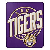Northwest NCAA LSU Tigers Unisex-Adult Fleece Throw Blanket, 50" x 60", Campaign