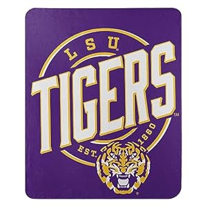 Northwest NCAA LSU Tigers Unisex-Adult Fleece Throw Blanket, 50″ x 60″, Campaign