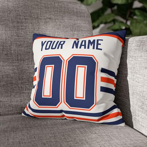 Image of ANTKING Edmonton Throw Pillow Personalized Custom Any Name and Number for Men Women Boy Gifts