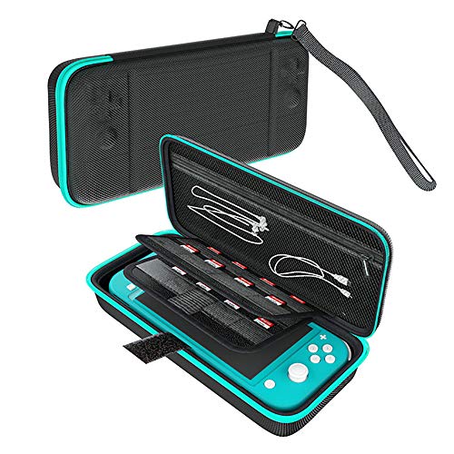 Preisvergleich Produktbild JOMOT Tragetasche Für Nintendo-Switch Lite - Tragbare Hartschaumschle Reise Tragetasche, Anti-Schock Wasserdicht Mit Speicher Für Switch Lite Konsolen & Zubehör & Game Cards,Blau
