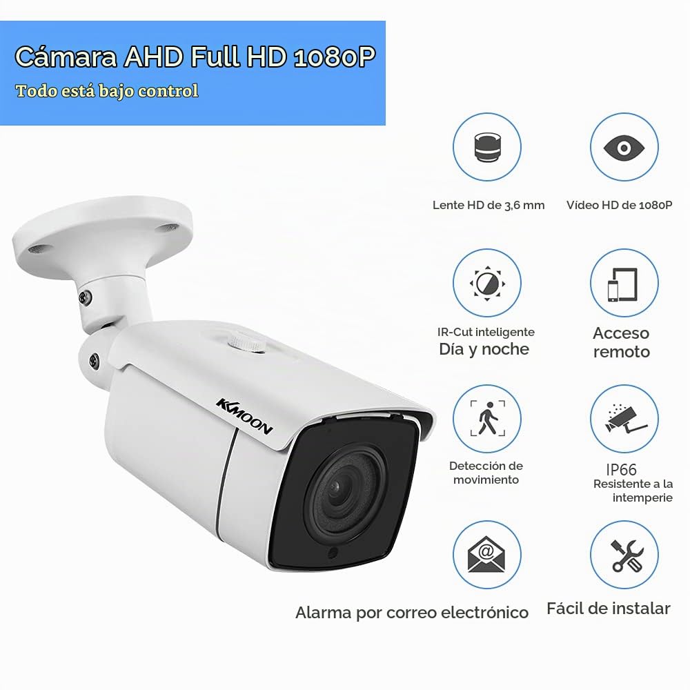 Cámara analógica 1080P al aire libre IP66 Cámara CCTV impermeable incorporada 24 piezas LED infrarrojos, de paletas de visión nocturna de 82 pies