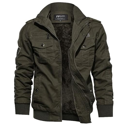 Jaqueta masculina de outono e de inverno camuflagem militar de algodão, casaco de trabalho acolchoado mais casaco de tamanho, jaqueta casual masculina (verde,5XG)