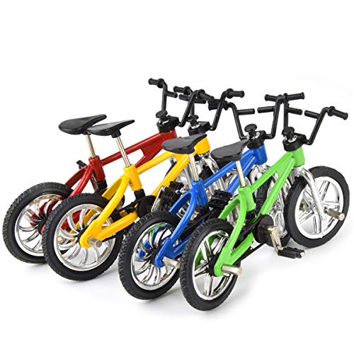 Hotusi 9Pcs Mini Finger Bikes Mini Extreme Sports Finger Bicycle Toy Creative Game Toy Cool Boy Gifts(Random Colors) #TOP4