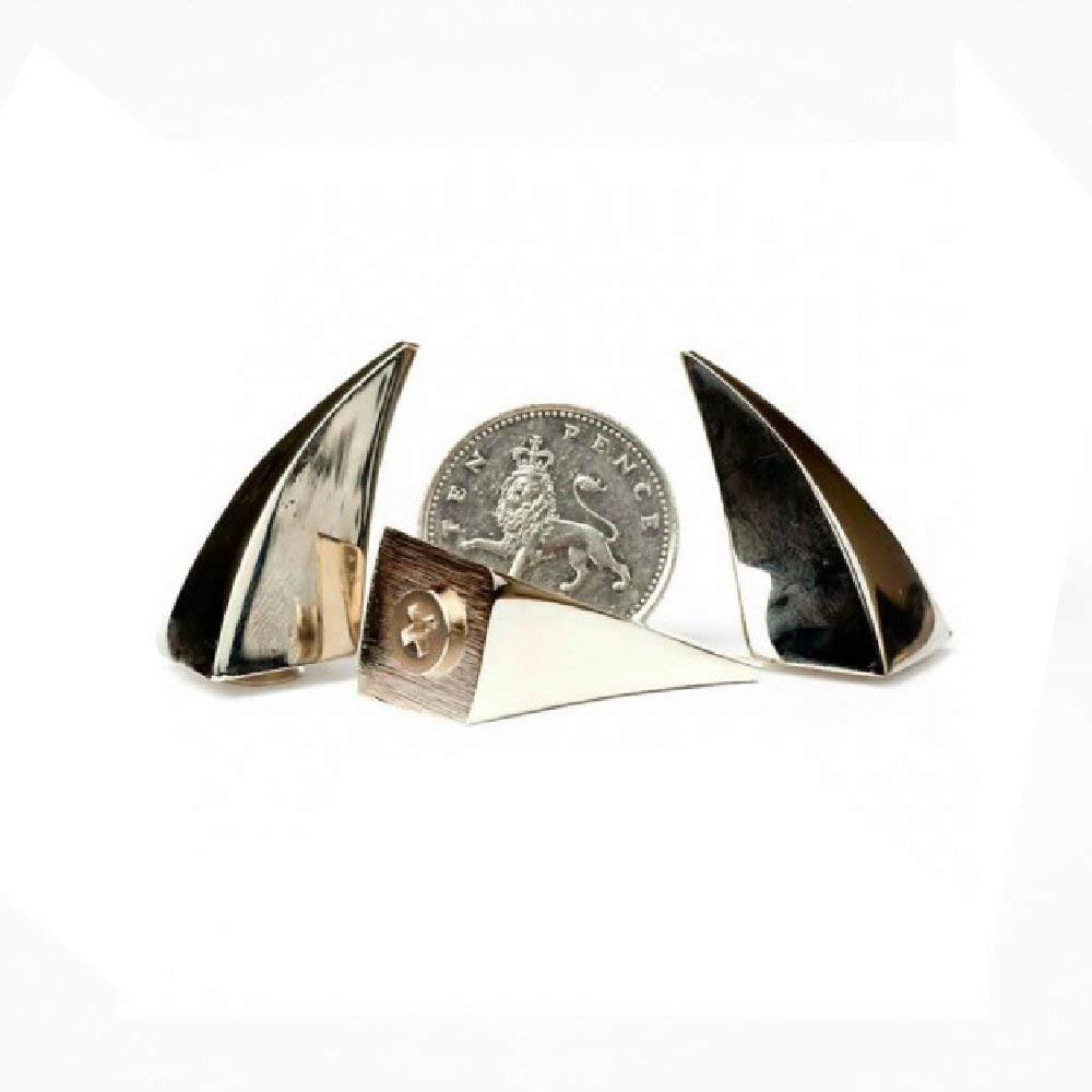 RUBYCA 17 mm 100 puntas de dragón de color plateado y pernos de metal atornillados para hacer ropa de cuero personalizada