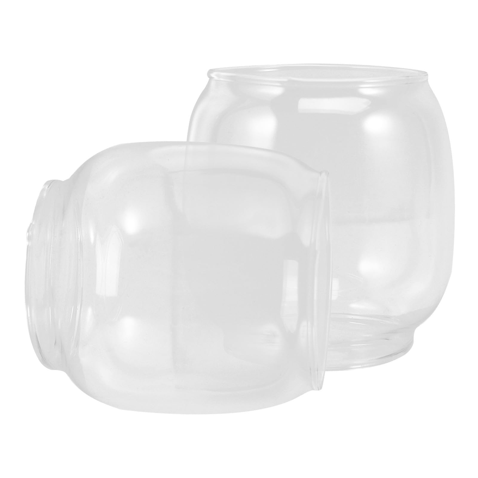 CRAFTHROU 2pcs Glass Oil Lamp Chimney Shades for Kerosene Lamp, Vintage Retro Style Craftsmanship, Decorative Touch and Replacement for Old or Broken Oil Lantern Glass Covers, for Wedding