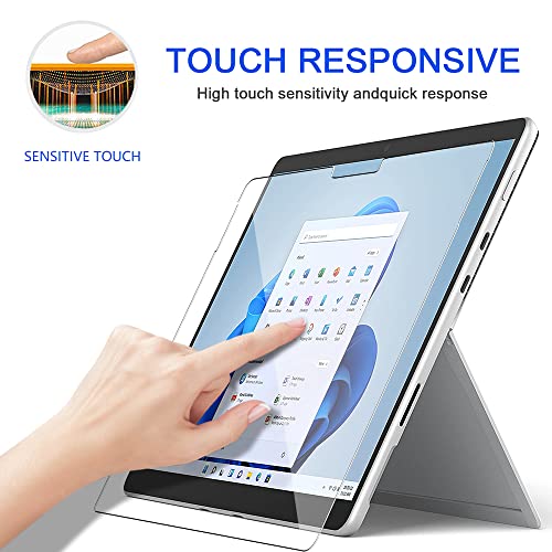 Soatuto Tempered Glass Screen Protector For Microsoft Surface Pro 9 / Pro 8 / Surface Pro X 13 Inch Tablet Screen Film Anti-Scratch High Sensitivity Ultra Thin High Response Easy Installation (1 Pcs) #TOP2