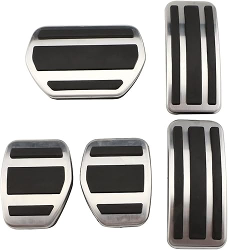 Miniatura 2 de NinWelly jfqm - Almohadillas de pedales de coche de acero inoxidable para Peugeot 207 301 307 208 2008 308 408 apto para Citroen C3 C4 apto para