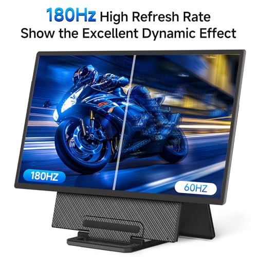 Image of 24 inch 2.5K 180Hz Portable Monitor - Laptop Screen Extender 112% sRGB Wide Color HDR HDMI USB C Travel External Display with Stand Gaming Monitor for Computer PC Phone Game Console