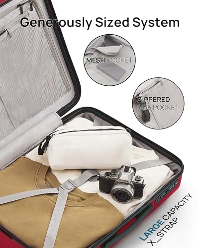 NINETYGO Checked Luggage 24 Inch with USB Port, Large Suitcases with Spinner Wheels, Check-in Medium Hard Shell Bags, TSA Lock for 5-7 Days Travel (65L, Samba Red, Rhine Pro Plus) - Image 6