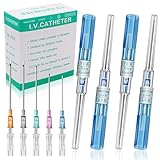 Catheter Piercing Needles - Rayyl 50Pcs Piercing Needles Mixed 22 Gauge IV Catheter Piercing Needles Disposable for Ear Nose Lip Tongue Belly Piercing Kit Piercing Supplies (22G-50pcs)