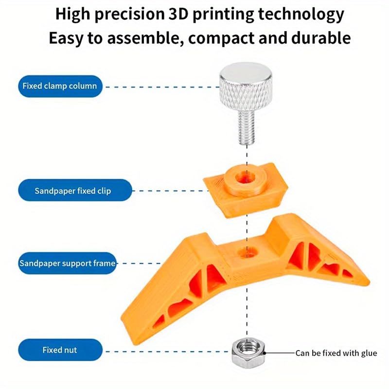 Glue Free Sanding Handle – Ideal for Polishing Model Parts & Handicrafts, Fits Flat, Curved & Irregular Surfaces (Sandpaper Not Included)