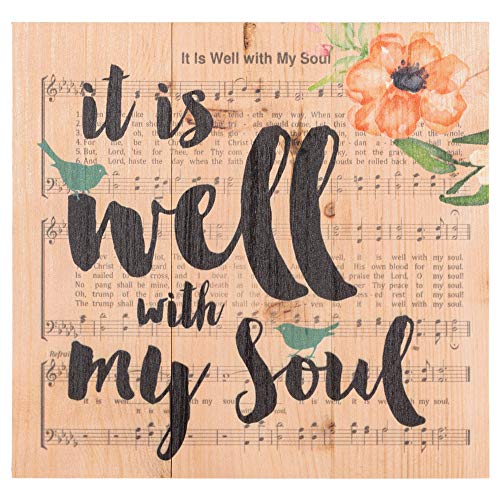 It is Well with My Soul Sheet Music Design 10 x 10 Wood Pallet Design Wall Art Sign Plaque